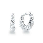 Italgem Veloria Mini Stainless Steel 12MM Weave Kid's Hoop Earrings