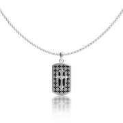 Customizable Sterling Silver or Yellow Gold Plated Icon Necklace SN018C