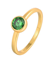 Casablanca Sterling Silver Bezel-Set CZ Birthstone Ring