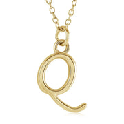 Italgem Stainless Steel Cursive Letter Necklace (Choose Your Initial)