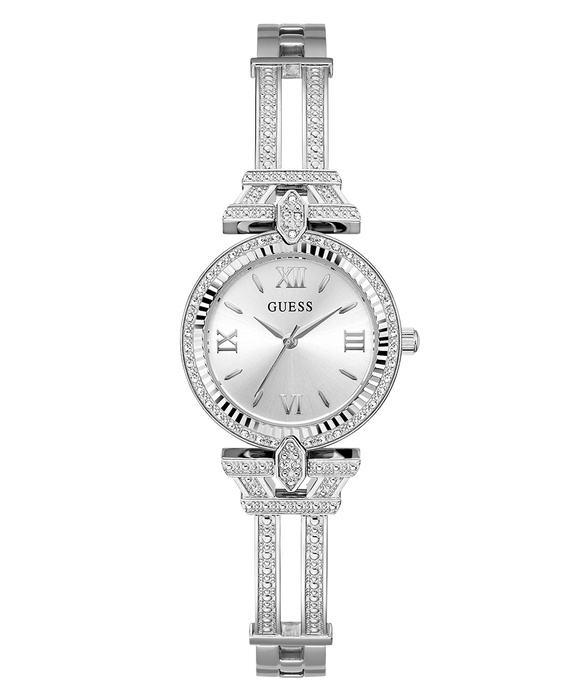 Guess Ladies Silver Tone Analog Watch