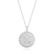 Casablanca Sterling Silver Medallion Necklace