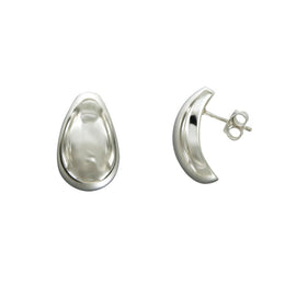 Casablanca Silver Dome Earrings