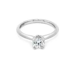 0.75CT Lab Grown Round Diamond 14KT White Gold Engagement Ring