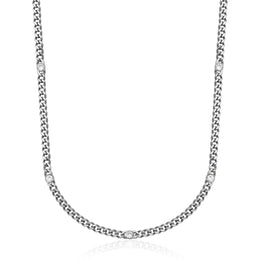 Steelx Stainless Steel CZ Curb Chain