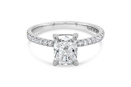 1.59CTW Lab Grown Cushion Cut Engagement Ring