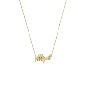 Yellow Gold Plated Luxe Name Necklace SN020G