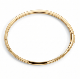 Casablanca Yellow Gold Plated Knife Edge Bangle Bracelet