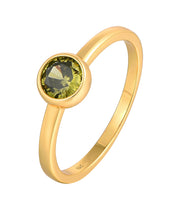 Casablanca Sterling Silver Bezel-Set CZ Birthstone Ring