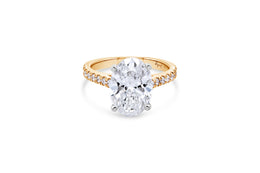 14kt Yellow Gold 3.12ct Lab Grown Oval Diamond Engagement Ring
