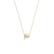 18k Yellow Gold Plated Luxe Name Necklace SN020G