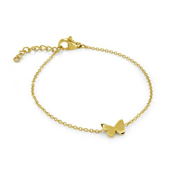 Italgem Veloria Mini Yellow Gold Plated Stainless Steel Tiny Butterfly 5+1