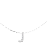 Sterling Silver Rhodium Plated Initial Necklace AW24N006R