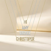 Yellow Gold Plated Silver Signature Name Necklace AW24N002GD