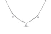 Casablanca Silver CZ Dangle Necklace