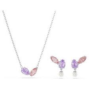 Swarovski Ariana Grande Silver Tone Dragonfly Necklace & Earrings Set