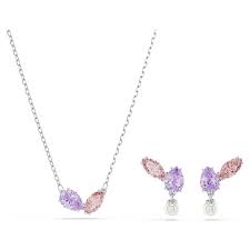 Swarovski Ariana Grande Silver Tone Dragonfly Necklace & Earrings Set