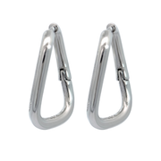 Casablanca Sterling Silver Twisted Hoop Earrings