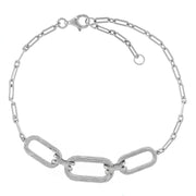 Casablanca Yellow Gold Plated Sterling Silver Rope Link Bracelet