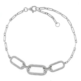 Casablanca Yellow Gold Plated Sterling Silver Rope Link Bracelet
