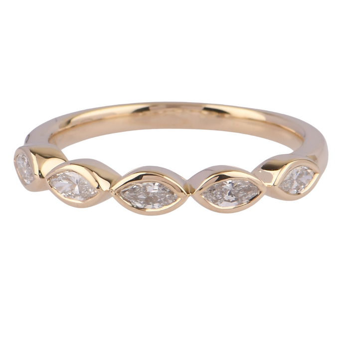 0.50CTW Lab Grown Diamond Marquise Wedding Band