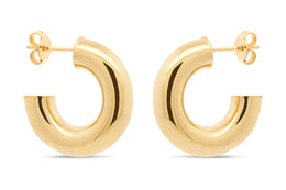 10KT Yellow Gold Tube Earring