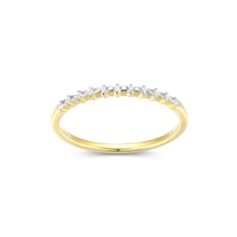 Monte Luna Gold Plated Sterling Silver Half Eternity Ring