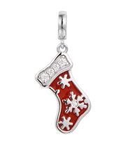 Casablanca Sterling Silver Red Stocking Necklace