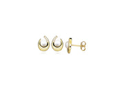 Casablanca Yellow Gold Plated CZ Pearl Stud Earrings