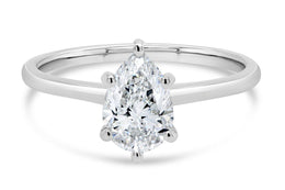 Platinum 1.78ct Pear Solitaire Lab Grown Diamond Engagement Ring