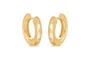 Casablanca CZ Gold-Tone Sterling Silver Huggie Hoop Earrings