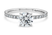 14kt White Gold Lab Grown 1.50ct Round Diamond Engagement Ring