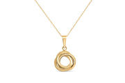 10kt Yellow Gold Double Circle Neckalce