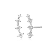 Monte Luna Silver Crawler Stud Earrings