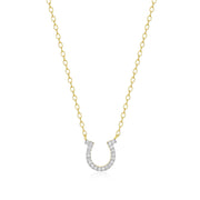 Monte Luna Gold Plated Horseshoe Necklace