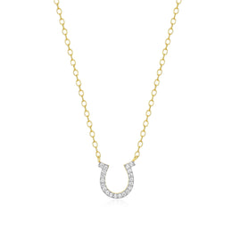 Monte Luna Gold Plated Horseshoe Necklace