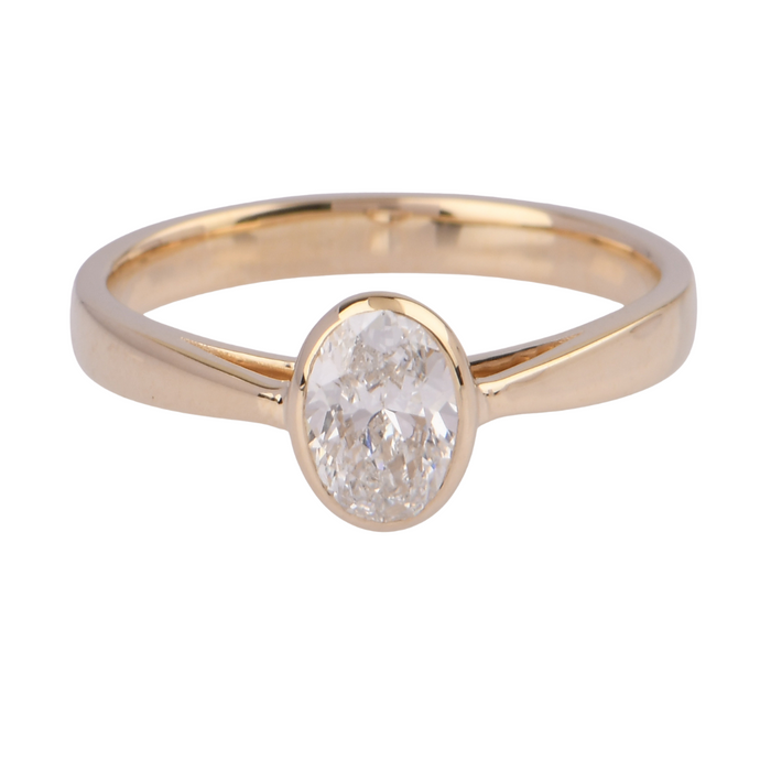 0.75CTW Lab Grown Diamond Oval Engagaement Ring