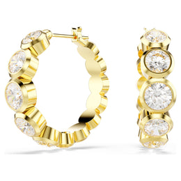 Swarovski Imber Hoop Earrings: Gold Tone
