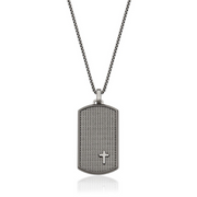 Steelx Stainless Steel Dog Tag Cross Necklace