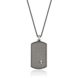 Steelx Stainless Steel Dog Tag Cross Necklace