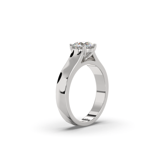 Classic Wide Band Engagement Ring