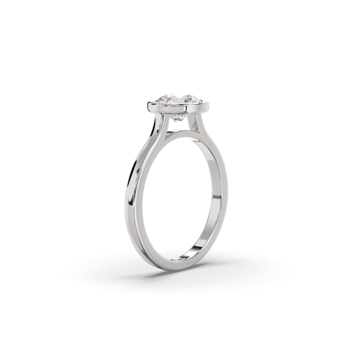 Floating Bezel Engagement Ring