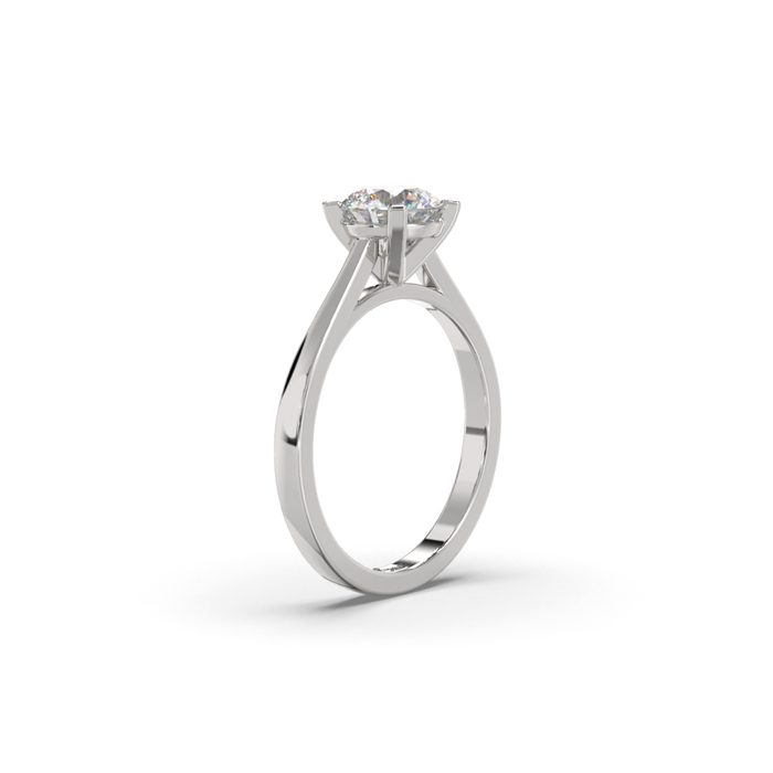 Tapered Cathedral Engagement Ring