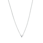 Italgem Veloria Mini Stainless Steel White CZ Heart 14+2