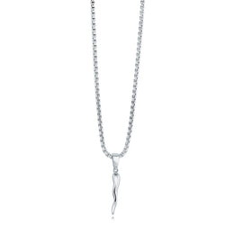 Italgem Junior Stainless Steel Small Cornetto Pendant 18+2