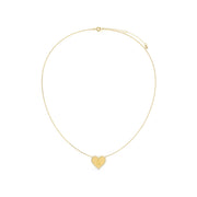 18k Yellow Gold Plated Silver Heart Initial Necklace AW24N003G