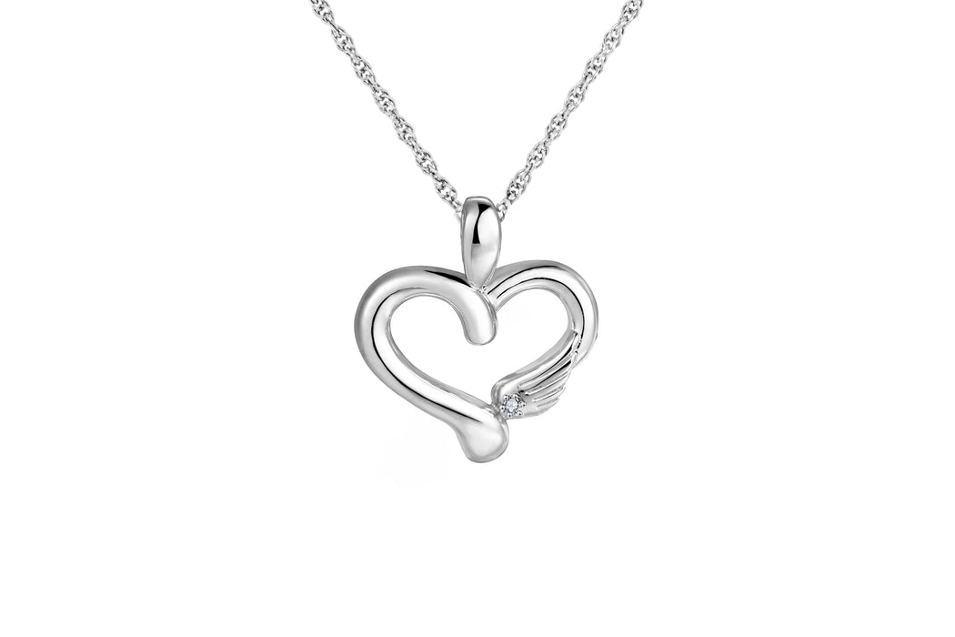 Forever In My Heart Angel Wing Necklace