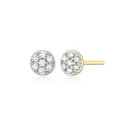 Monte Luna Gold Plated Circle Stud Earrings