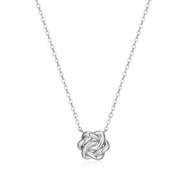 Elle Sterling Silver Eternal Knot Necklace