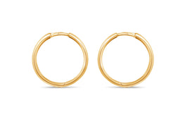 Yellow Gold Hinged Hoop Earrings